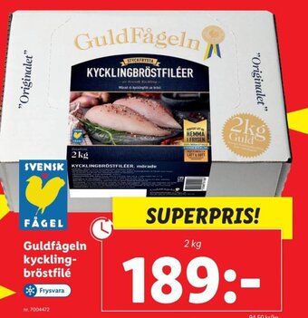 Lidl Guldfågeln kyckling-bröstfilé erbjuda