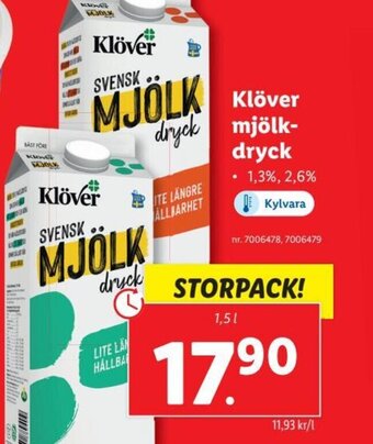 Lidl Klöver Mjölk- dryck erbjuda
