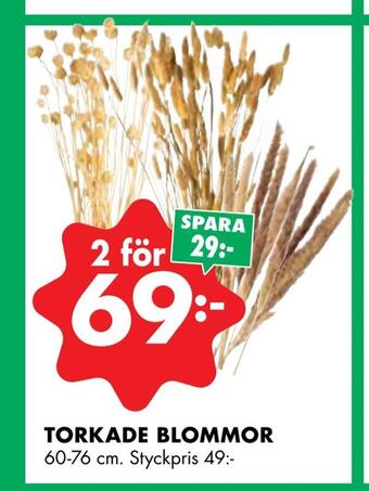 ÖoB Torkade blommor erbjuda