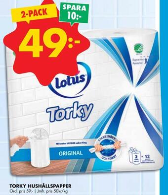 ÖoB Torky hushållspapper erbjuda