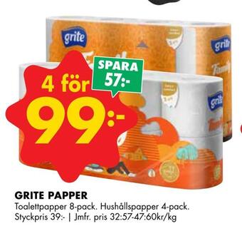 ÖoB Grite papper erbjuda