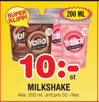 Nya Pulsen Milkshake erbjuda