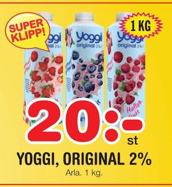 Nya Pulsen Yoggi, original 2% erbjuda