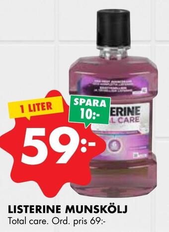 ÖoB Listerine munskölj erbjuda