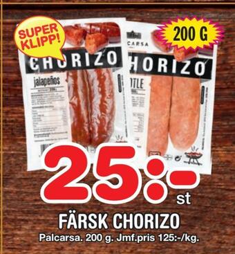 Nya Pulsen Färsk chorizo erbjuda