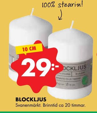 ÖoB Blockljus erbjuda