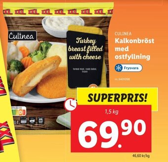 Lidl CULINEA Kalkonbröst med ostfyllning erbjuda