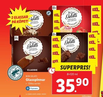 Lidl BON GELATI Glasspinnar erbjuda