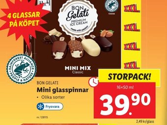 Lidl BON GELATI Mini glasspinnar erbjuda