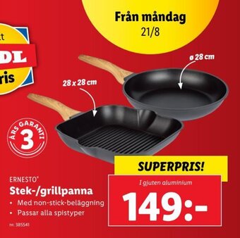 Lidl ERNESTO Stek-/grillpanna erbjuda