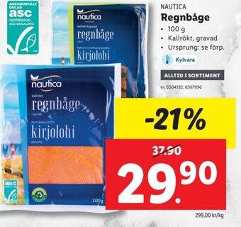 Lidl NAUTICA Regnbåge erbjuda