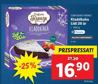 Lidl CONFISERIE FIRENZE Kladdkaka Lidl 20 år erbjuda