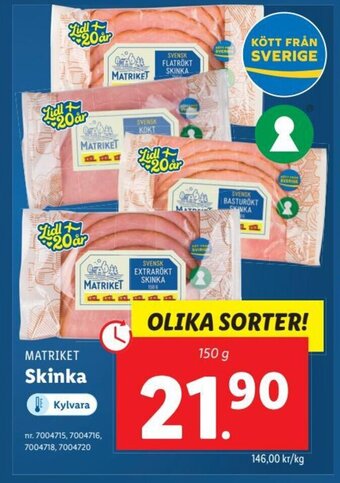 Lidl MATRIKET Skinka erbjuda