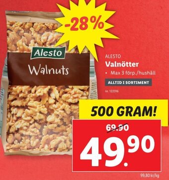 Lidl ALESTO Valnötter erbjuda