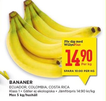 Willys BANANER erbjuda