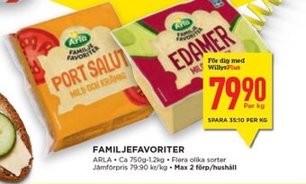 Willys FAMILJEFAVORITER ARLA erbjuda