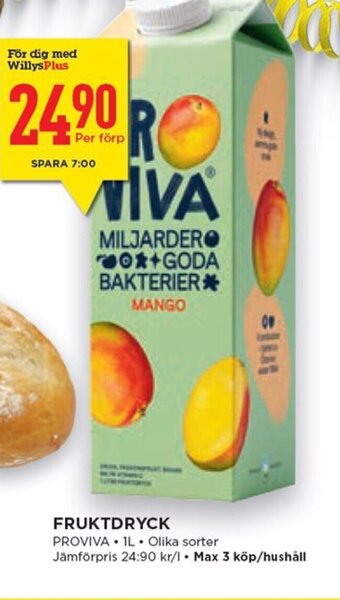FRUKTDRYCK PROVIVA 1L