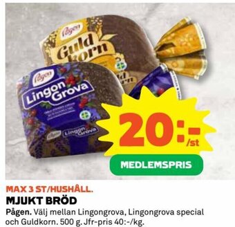 Coop MJUKT BRÖD Pågen. erbjuda