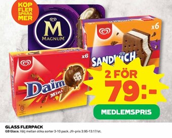 Coop GLASS FLERPACK GB Glace. erbjuda