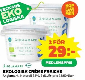 Coop EKOLOGISK CRÈME FRAICHE Änglamark erbjuda