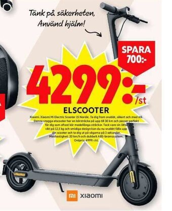 ICA Maxi Xiaomi Elscooter erbjuda