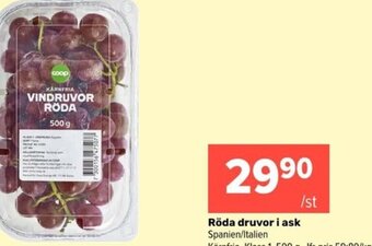 Coop Extra Roda Druvor i Ask erbjuda
