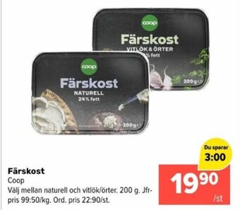 Coop Extra Färskost Coop erbjuda