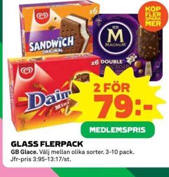 GLASS FLERPACK GB Glace.