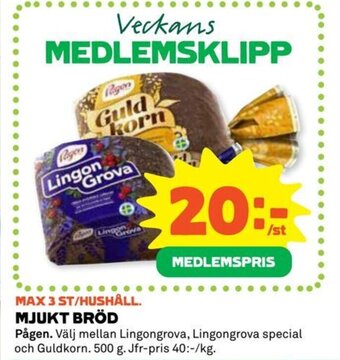 Coop Daglivs MJUKT BRÖD erbjuda