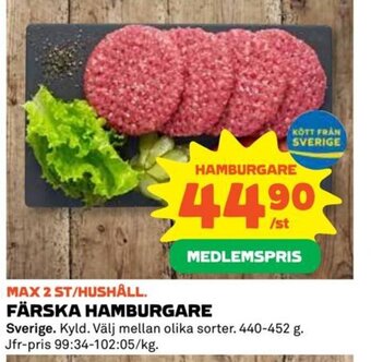 FÄRSKA HAMBURGARE