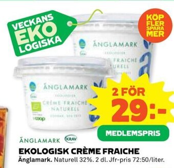 Coop Daglivs EKOLOGISK CRÈME FRAICHE erbjuda
