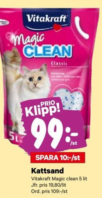 City Gross Kattsand Vitakraft Magic clean 5 lit erbjuda