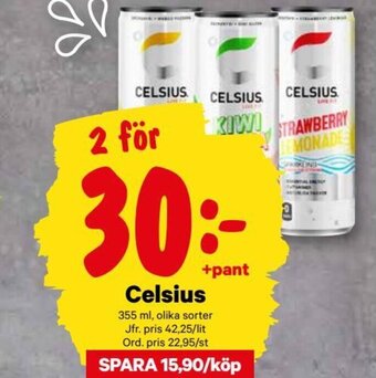 City Gross Celsius 355 ml, olika sorter erbjuda