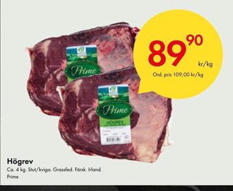 Snabbgross Högrev Prime erbjuda