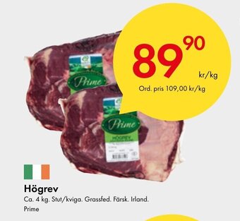 Snabbgross Högrev Prime erbjuda