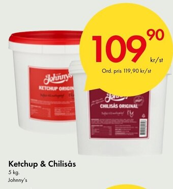 Snabbgross Ketchup & Chilisås 5 kg. Johnny's erbjuda