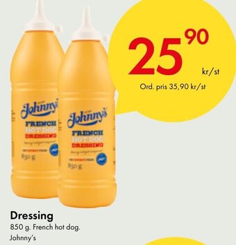 Snabbgross Dressing 850 g. French hot dog. Johnny's erbjuda