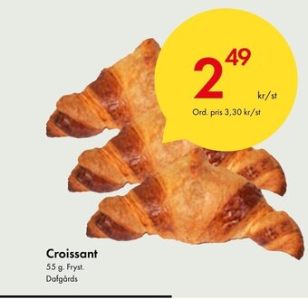 Snabbgross Croissant 55 g. Fryst. Dafgårds erbjuda
