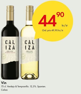 Snabbgross Vin 75 cl. Verdejo & Tempranillo. 12,5%. Spanien. Caliza erbjuda