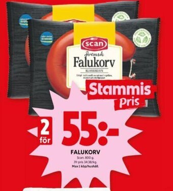 ICA Kvantum FALUKORV Scan. 800 g. erbjuda