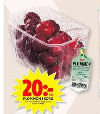 ICA Maxi ICA Plommon I Korg 800g erbjuda