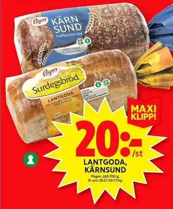 Pågen Lantgoda, Kärnsund 650-700g