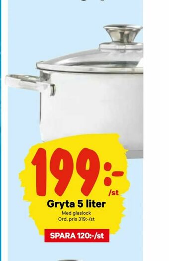 City Gross Gryta 5 liter erbjuda