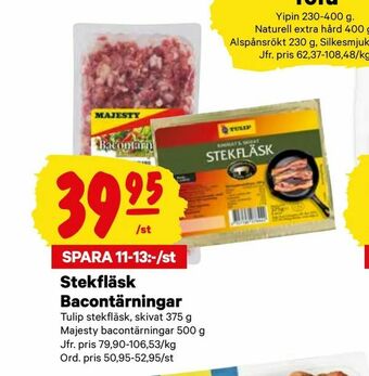 City Gross Stekfläsk Bacontärningar erbjuda
