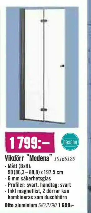 Hornbach Duschdörrar erbjuda