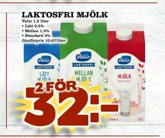 Matdax Laktosfri mjölk erbjuda