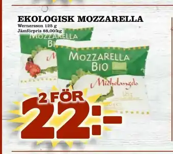 Matdax Ekologisk mozzarella erbjuda