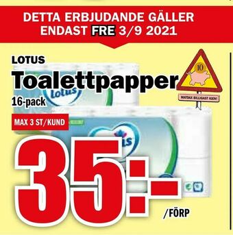 Matdax Toalettpapper erbjuda