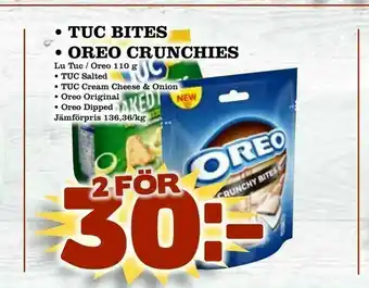 Nya Pulsen Tuc bites • oreo crunchies erbjuda