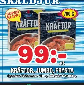 Nya Pulsen Kräftor, jumbo, frysta erbjuda